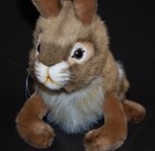 Brown Jack Rabbit Hansa White Black Tail Poseable Nwt Lifelike Plush 14  Toy