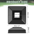 8pcs 3 5x3 5 Inches Post Sleeve Plastic Post Base Cover Column Wraps  black  