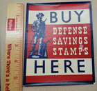 World War Ii Window Sticker  buy Defense Savings Stamps - Here  Waterslide Decal