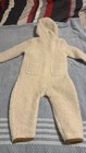 Carhartt Baby Hooded Fleece Zip Coverall One-piece White brown 12 Months