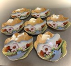 Vintage Japanese Lusterware Set  6 Plates   Candy Dish  Hand-painted Lake Scene