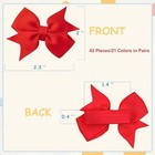 Hair Clips For Girls 42pcs Fully Lined Hair Bows Alligator Clips In 21 Color Pai