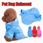 Pet Dog Rain Coat Outdoor Clothes Puppy Cat Jacket Hooded Waterproof Raincoat