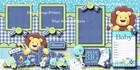 Baby Boy 2 Premade Scrapbook Pages Paper Piecing Layout 4 Album Digiscrap  a0047