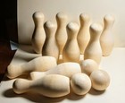 New Mini Bowling Pin Set 3 5  Wood Pins With Balls