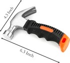 Small Forged Steel Claw Hammer  1 Pcs 11 6 Oz Tack Stubby Hammer With Leather