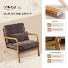 Mid-century Modern Accent Chair Set Of 2 With Cushion Lumbar Pillow Espresso