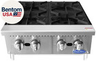 Commercial Countertop Hotplate  4-burner  Cast Iron Grates  Propane Gas  24   ac