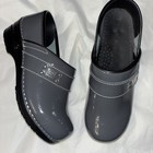 Koi By Sanita Lindsey 37   6 Gray Patent Leather Clogs Shoes Medical Chef  139
