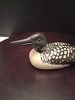 Vintage Signed Hand Carved And Painted Wooden Loon Bird  Beautiful 