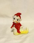 Vintage Miniature Porcelain Ceramic Christmas Pixie Elf Japan