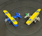 Classic Historic Biplane Series Die Cast Metal Lot Of 2