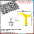 1 4 Inch Track Spikes  130pcs Stainless Steel Pyramid Shoe Spikes With Spike Wre