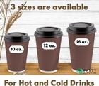 Insulated Double Wall Hot Cups With Lids  Paper Coffee Cups  To-go Cup  Tea Cup