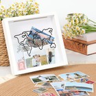 Ronlap Travel Shadow Box For Memories - Display Case With Top Loading Slot  Whit