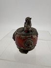 Vintage Chinese Incense Burner Tibet Feng Shui Glass Insert See Description