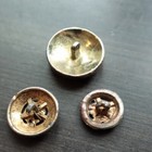 Lot Of 3 Metal Buttons Vintage Fancy Unique Designs 2 W  Crowns
