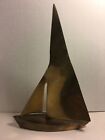 Vintage Solid Brass Sail Boat Nautical Ship  10   x7    Inches 