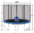 Trampoline 10ft 12ft 15ft Recreational Trampolines With Safety Enclosure Net    