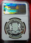 2014 Somalia African Wildlife Elephant-ngc Ms-69 100 Shillings Coin 1 Oz 999