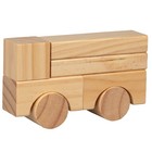 Wooden Blocks Set 100 Pc Natural Colored Wood Building Block Toys 100  Real Wood