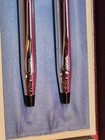 Cross Chrome Ballpoint Pen   Mechanical Pencil Set In Box With Papers Vintage