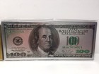Lot Of 2 Gold   Silver  100 Dollar Bill Fridge Magnet One Hundred Dollar 