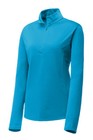 Sport-tek Lst357 Ladies 1 4-zip Pullover Moisture Wicking Longsleeve Lightweight