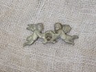 Antique Solid Brass Victorian Wall Statue  Angels Cherub Ornate Figurine Icon