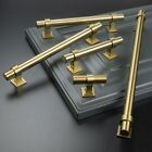 Satin Brass Brushed Gold Stainless Cabinet Handles Pulls Kitchen Hardware