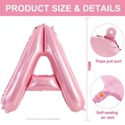 40 Inch Large Pink Letter A Balloons Giant Foil Mylar Alphabet Balloon For Bi   