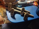 Antique Vtg 8  Bronze Boat Sailboat Marine Mooring Cleat set 