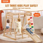 Vevor Indoor Jungle Gym 7-in-1 Toddler Indoor Playground Wooden Climbing Toys L
