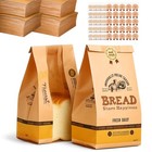300 Pack Kraft Paper Bread Bags For Homemade Bread W clear Window   Seal 