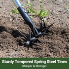 66in Rotary Cultivator With Tempered Spring Steel Tines And Adjustable Handle