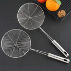 1 Pc Stainless Steel Oval Skimmer Filter Mesh     Kitchen Strainer For Cooking