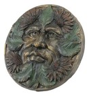 Ebros Summer Season Bronzed Blooming Floral Foliage Celtic Greenman Wall Decor