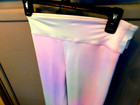 Nike One White pink Hombre Slip-on Tight Fit Leggings Girl L Nwt
