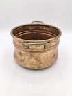 Vintage    solid Copper Pot W brass Handles   Made In Turkey