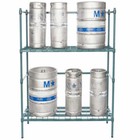 4 Keg Green Epoxy Wire Shelf Rack 18  X 48  X 64  Bar Full Half Kegerator Beer