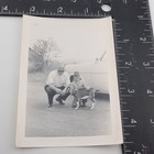 Photo Farm Boy Pet Goat Man 1955 Chevy Classic Car 1950s Vintage