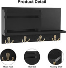 Key And Mail Holder For Wall Decorative - Rustic Mail Organizer Wall Mount  Wood