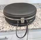 Vintage American Tourister Tri-taper Round Hat Box Train Case     Black   Quilted
