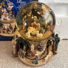 Vintage Kirkland Musical Windowpane Waterglobe Nativity Oh Holy Night