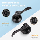 Matte Black Door Handle Privacy Lever Door Handle Interior Door Knobs Ro