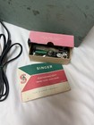 Vintage Singer White Featherweight Sewing Machine 221k With Case   Works