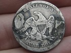 1838-1866 Silver Seated Liberty Quarter- Cancelled Love Token 