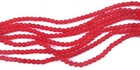 100 Czech Frosted Sea Glass Round Beads - Matte - Siam Red 4mm