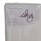 Sky White Tufted Euro Pillow Shams Set Of 2 Cotton 26x26 New
