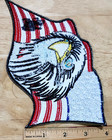Medium Waving United States Flag W Eagle Embroidered 4 X 6 Patch  free Ship 